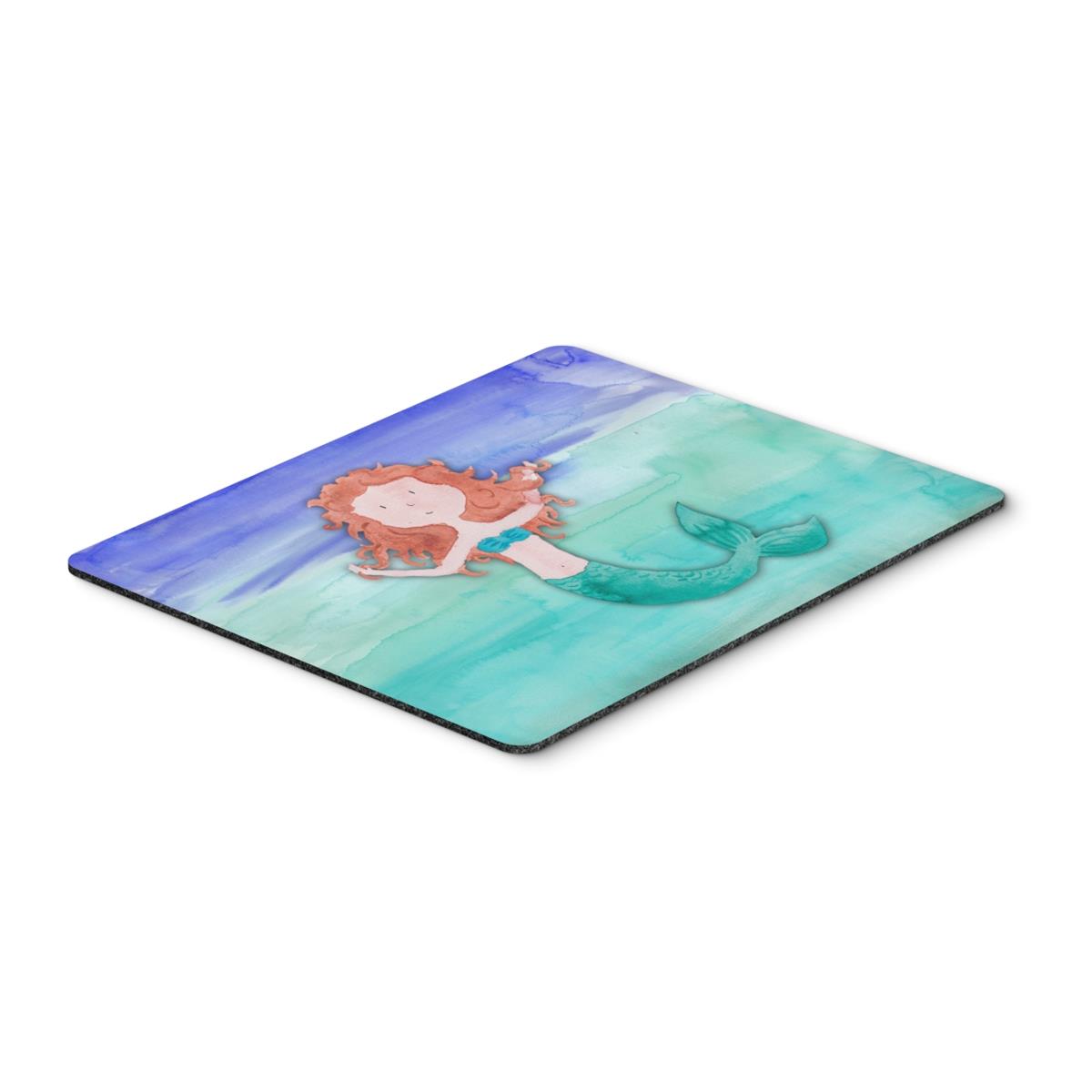 BB7421MP Ginger Mermaid Watercolor Mouse Pad, Hot Pad or Trivet