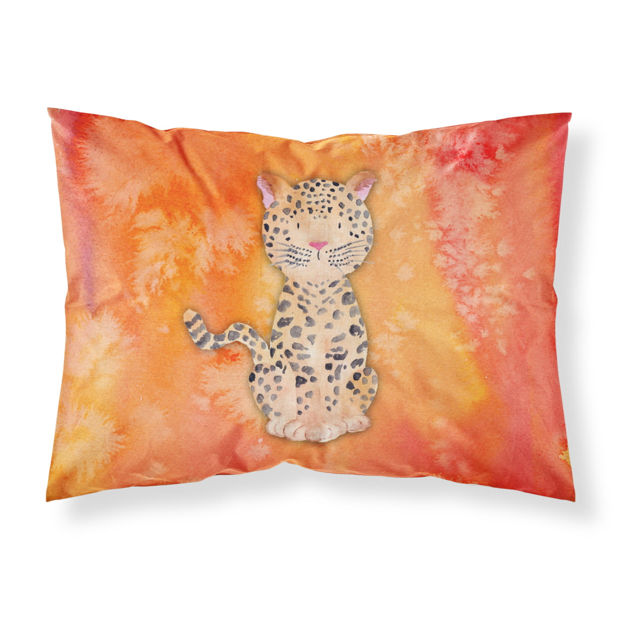 Leopard Watercolor Fabric Standard Pillowcase