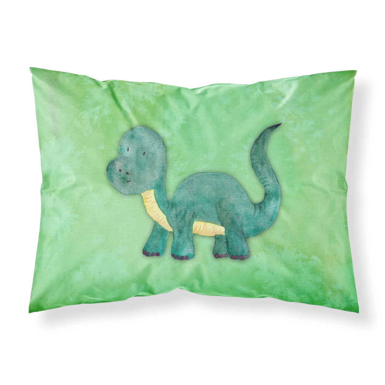 Picture of Carolines Treasures BB7404PILLOWCASE Brontosaurus Watercolor Fabric Standard Pillowcase