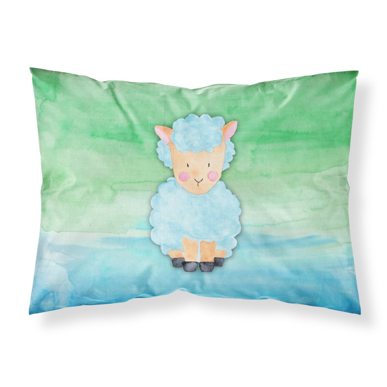 Picture of Carolines Treasures BB7414PILLOWCASE Sheep Lamb Watercolor Fabric Standard Pillowcase