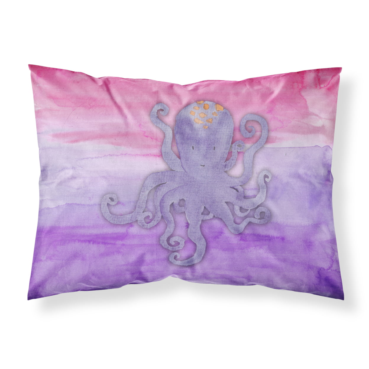 Picture of Carolines Treasures BB7424PILLOWCASE Octopus Watercolor Fabric Standard Pillowcase