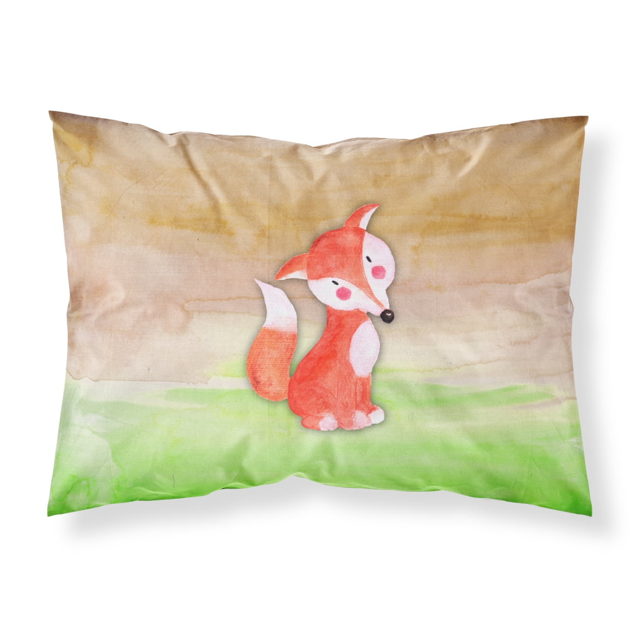 BB7436PILLOWCASE Fox Watercolor Fabric Standard Pillowcase