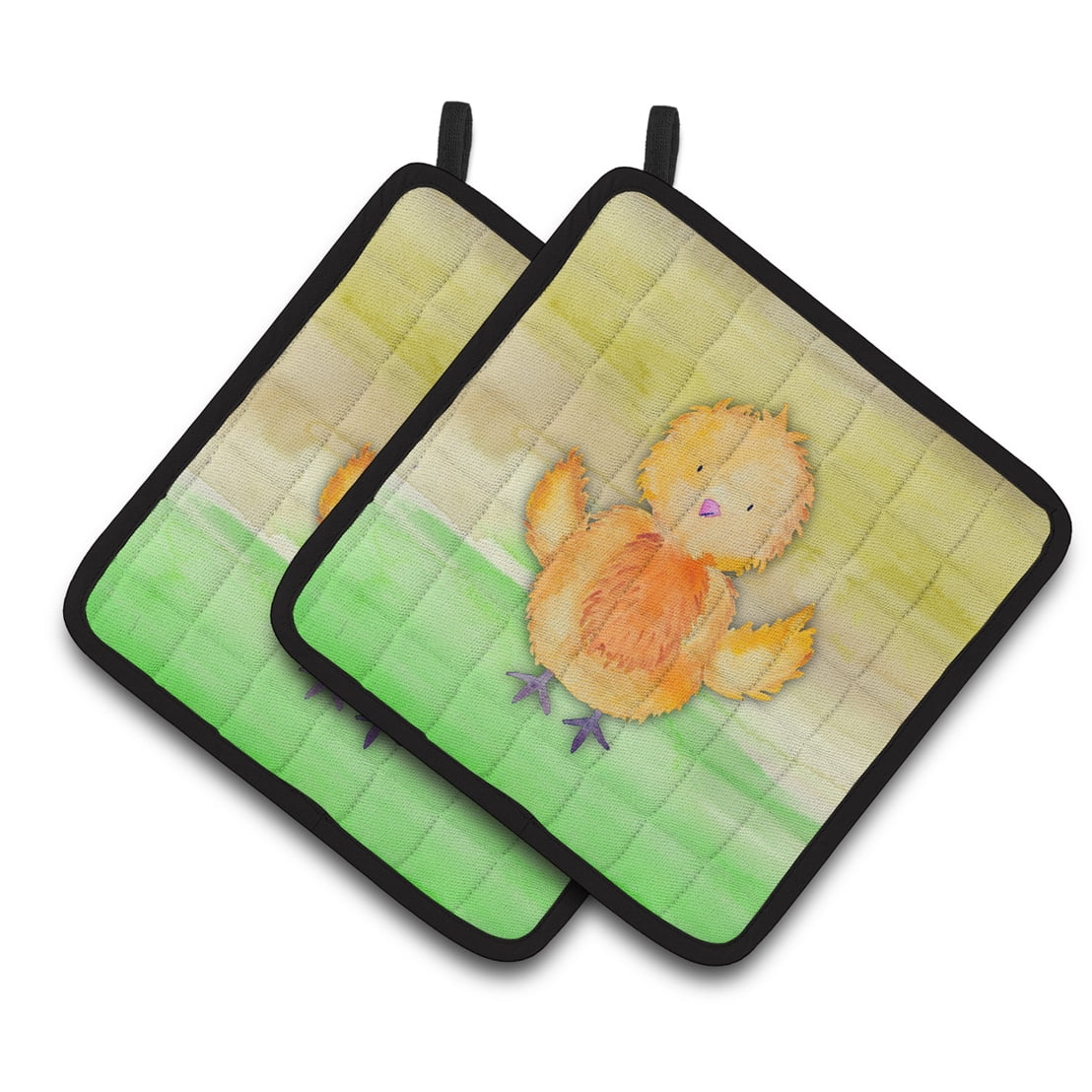 Chicken Watercolor Pair of Pot Holders