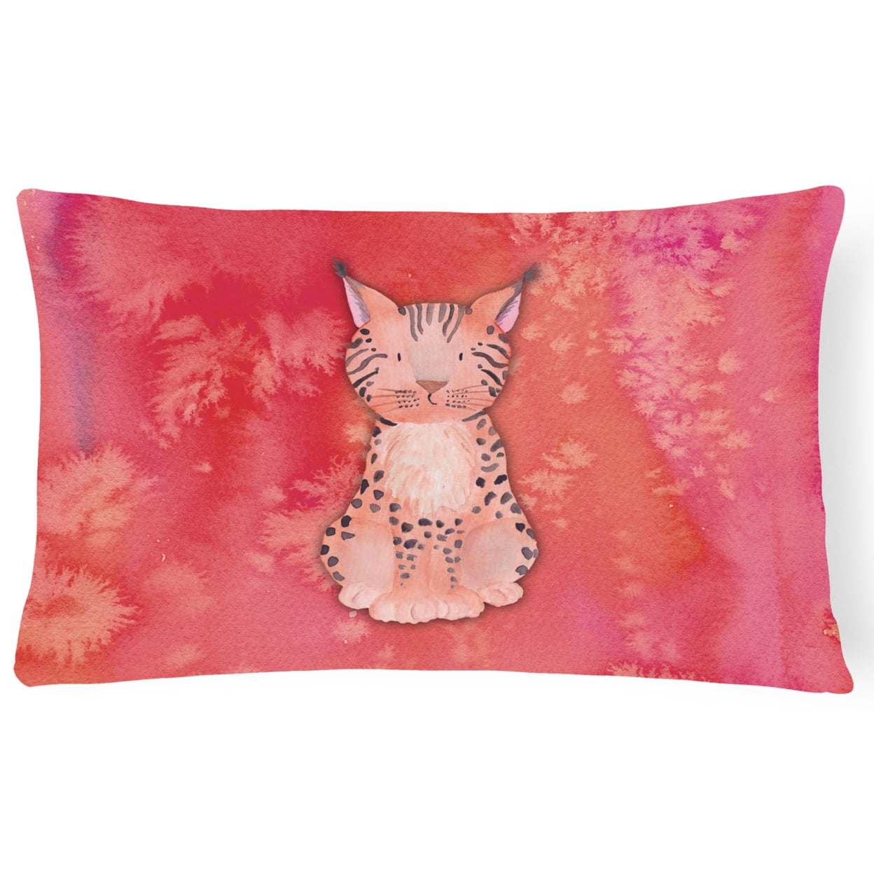 Lynx Watercolor Canvas Fabric Decorative Pillow