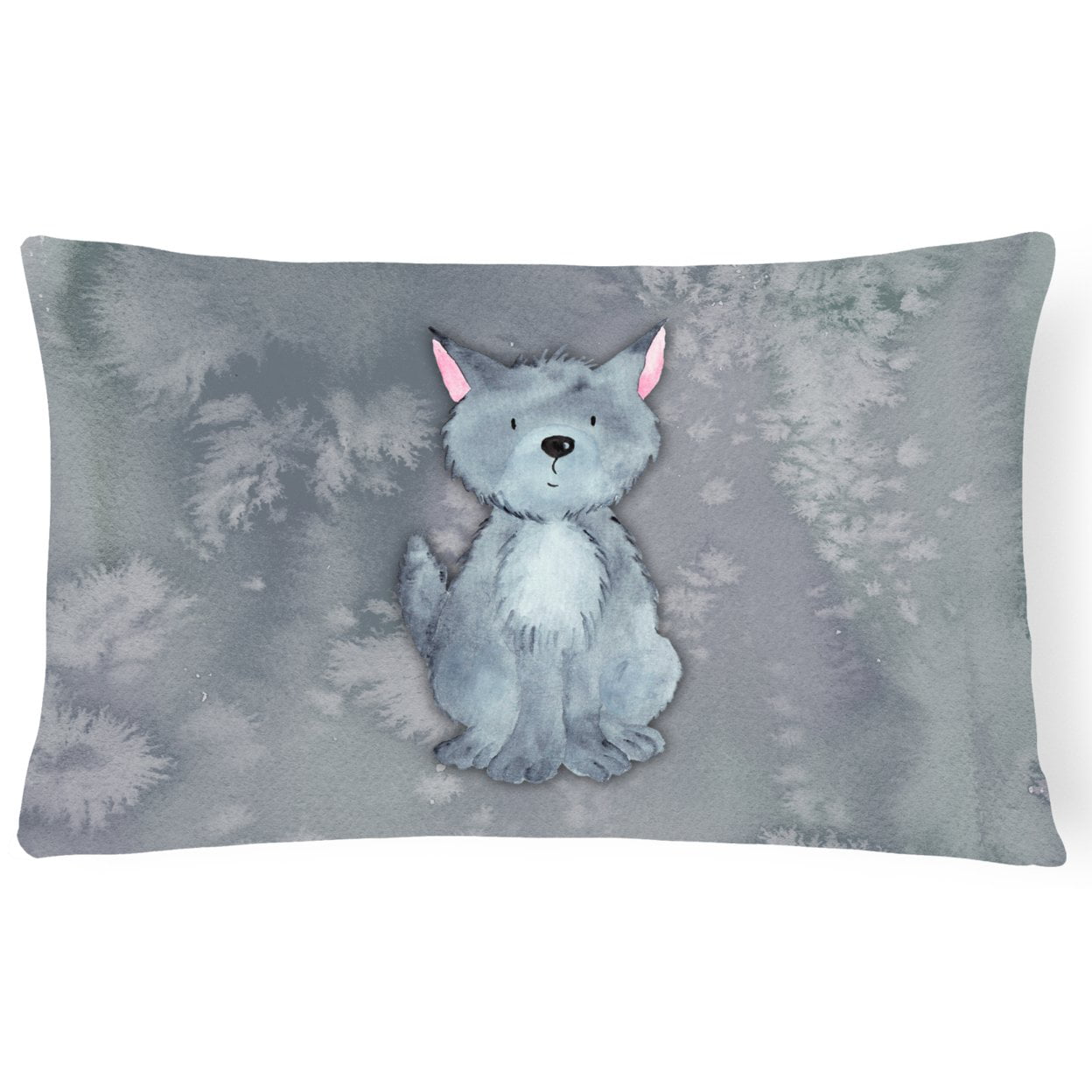 Wolf Watercolor Canvas Fabric Decorative Pillow