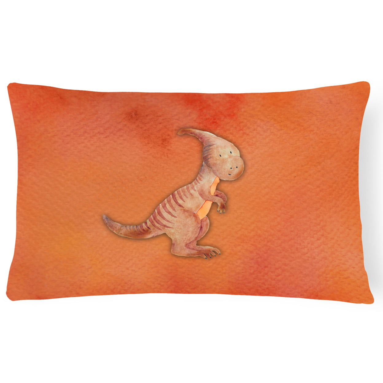 Parasaurolophus Watercolor Canvas Fabric Decorative Pillow