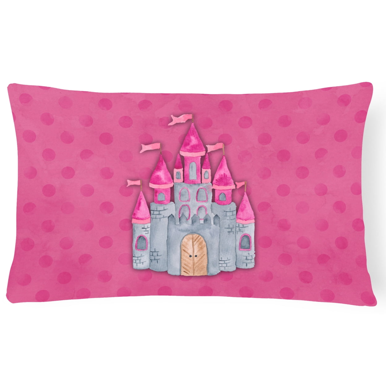 Princess Castle Watercolor Canvas Fabric Decorative Pillow