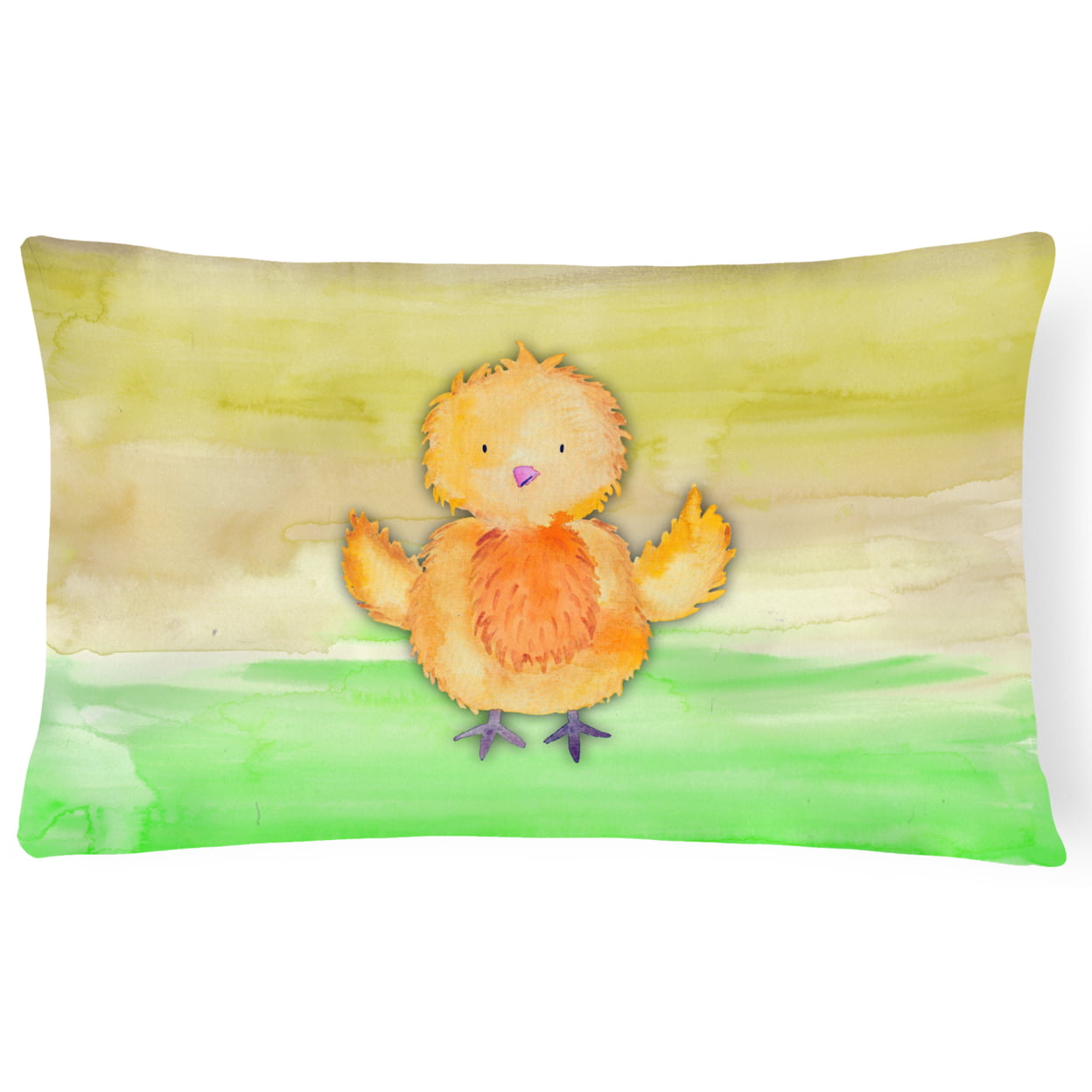 Chicken Watercolor Canvas Fabric Decorative Pillow