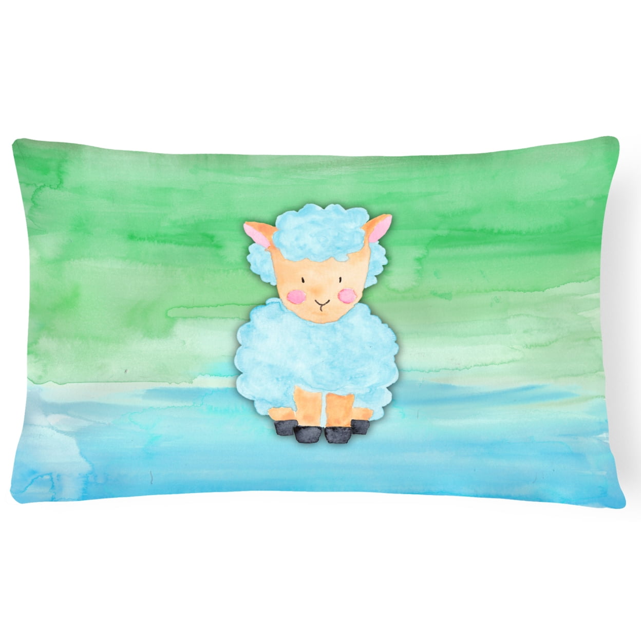 Picture of Carolines Treasures BB7414PW1216 Sheep Lamb Watercolor Canvas Fabric Decorative Pillow