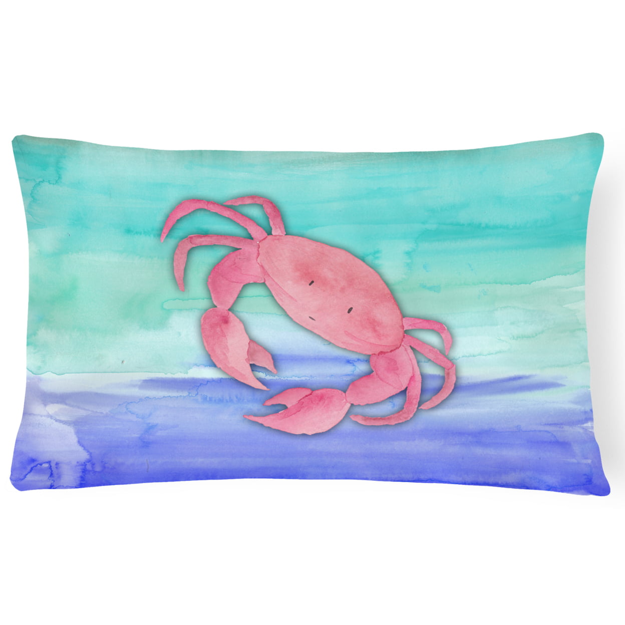 Crab Watercolor Canvas Fabric Decorative Pillow