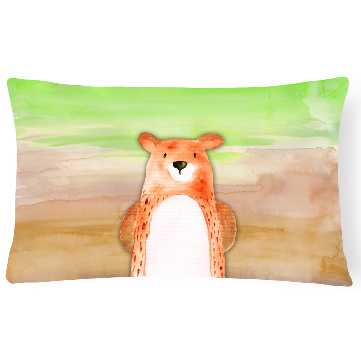 Bear Watercolor Canvas Fabric Decorative Pillow