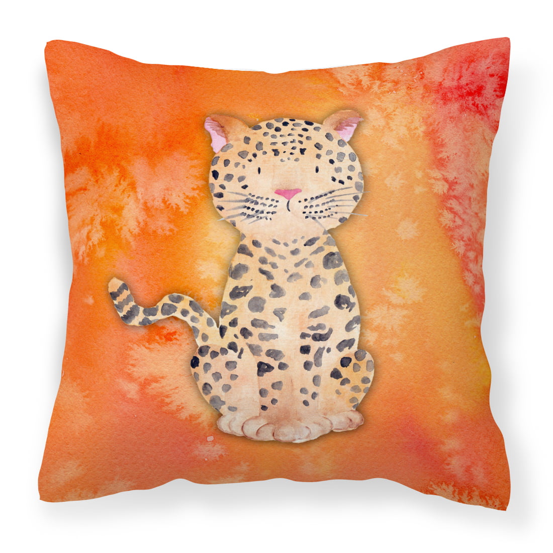 Leopard Watercolor Fabric Decorative Pillow