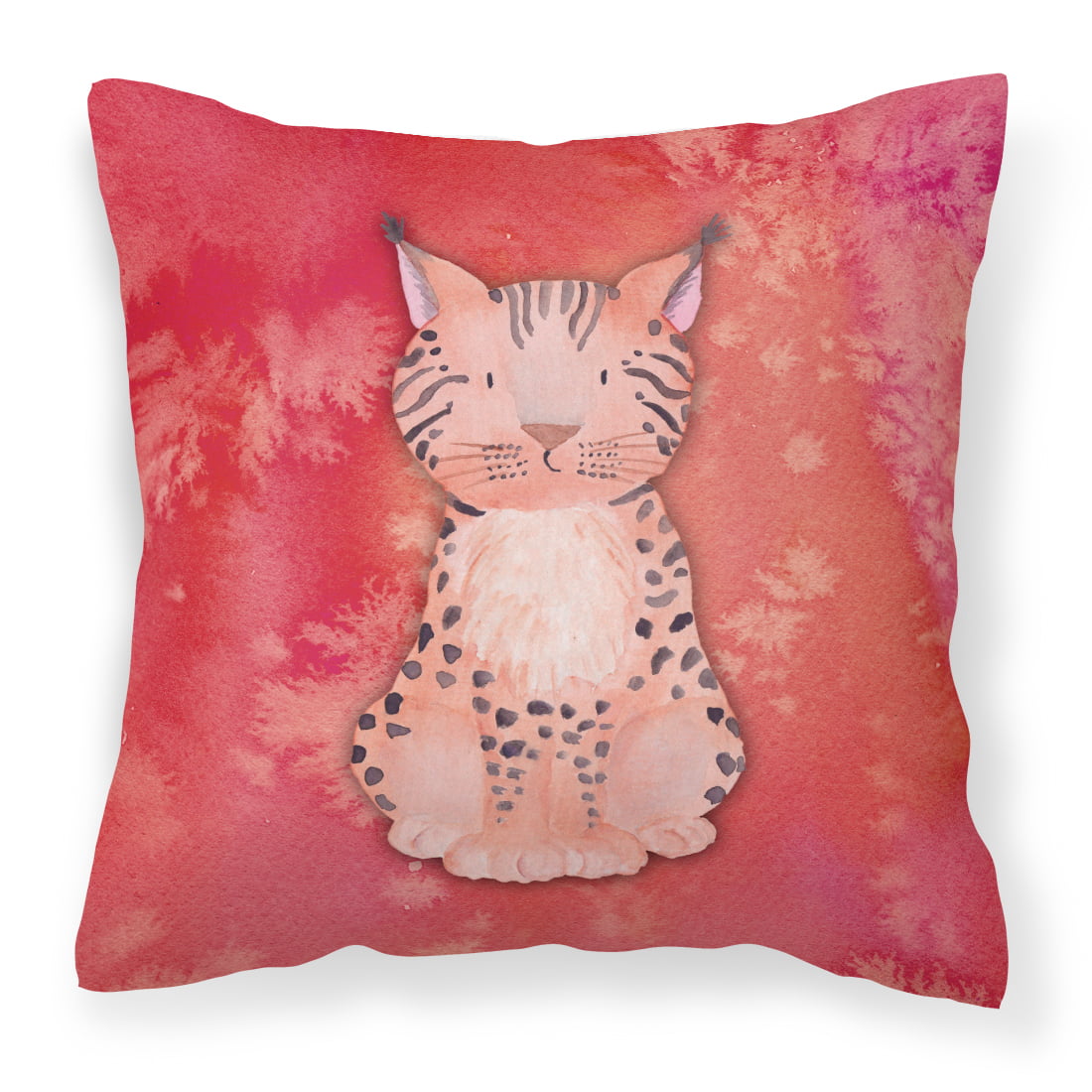 Lynx Watercolor Fabric Decorative Pillow