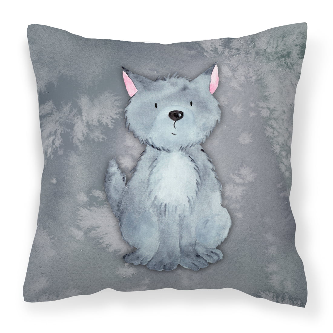 Wolf Watercolor Fabric Decorative Pillow