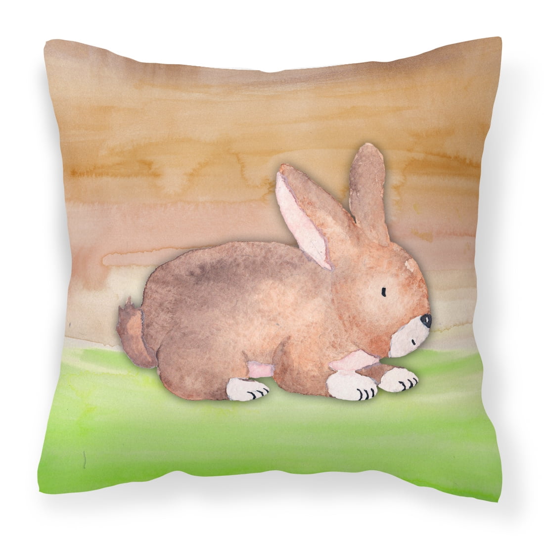 Rabbit Watercolor Fabric Decorative Pillow