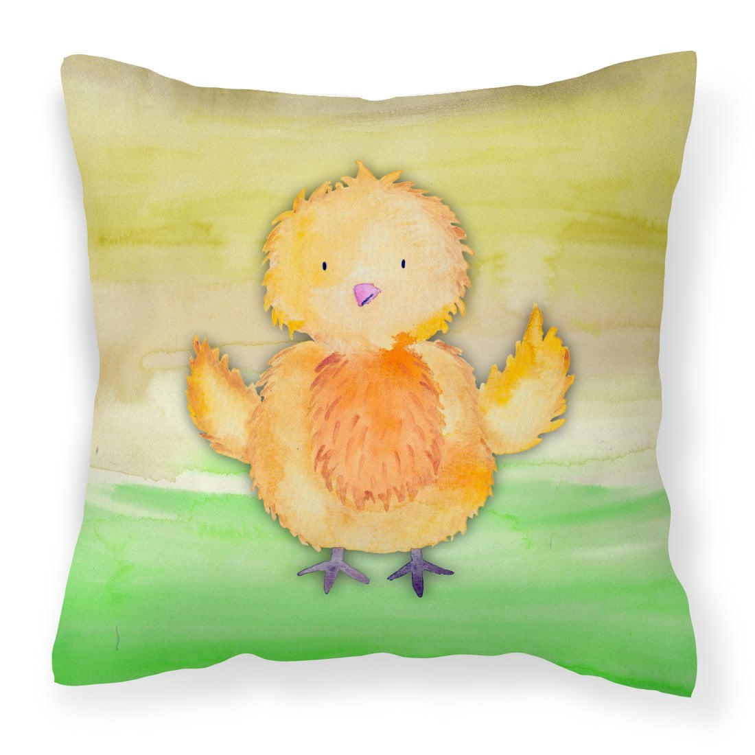 Chicken Watercolor Fabric Decorative Pillow