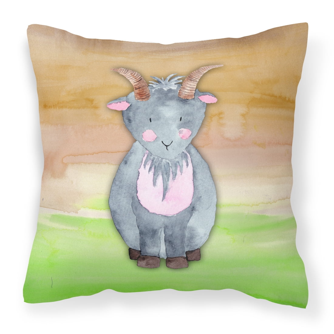 Picture of Carolines Treasures BB7413PW1414 Goat Watercolor Fabric Decorative Pillow