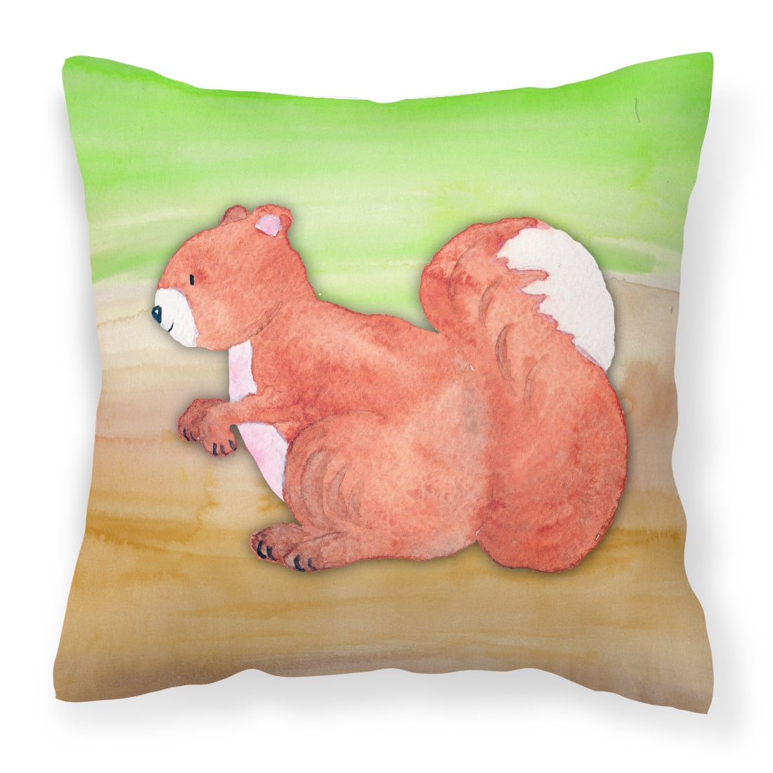 Squirrel Watercolor Fabric Decorative Pillow