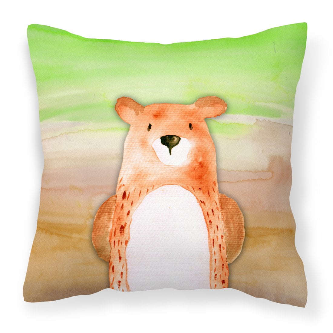 Bear Watercolor Fabric Decorative Pillow