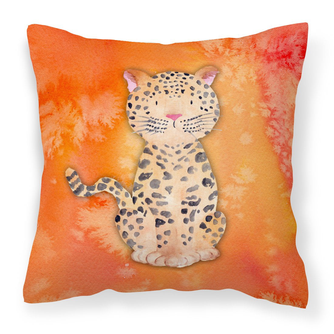 Leopard Watercolor Fabric Decorative Pillow