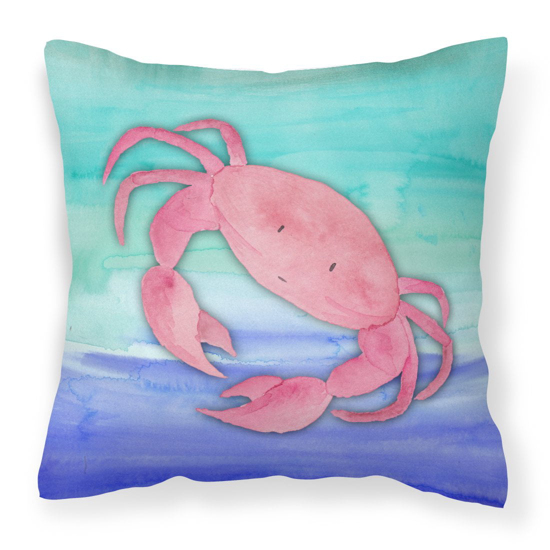 Crab Watercolor Fabric Decorative Pillow