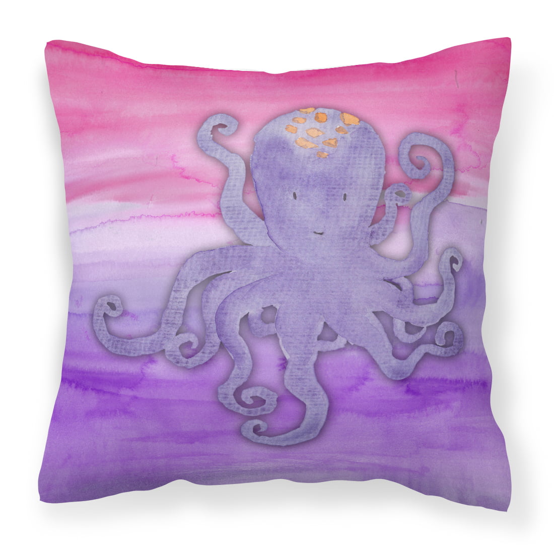Octopus Watercolor Fabric Decorative Pillow