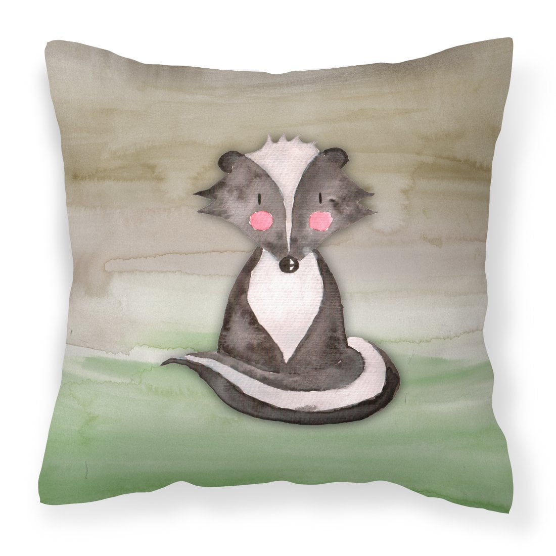 Badger Watercolor Fabric Decorative Pillow