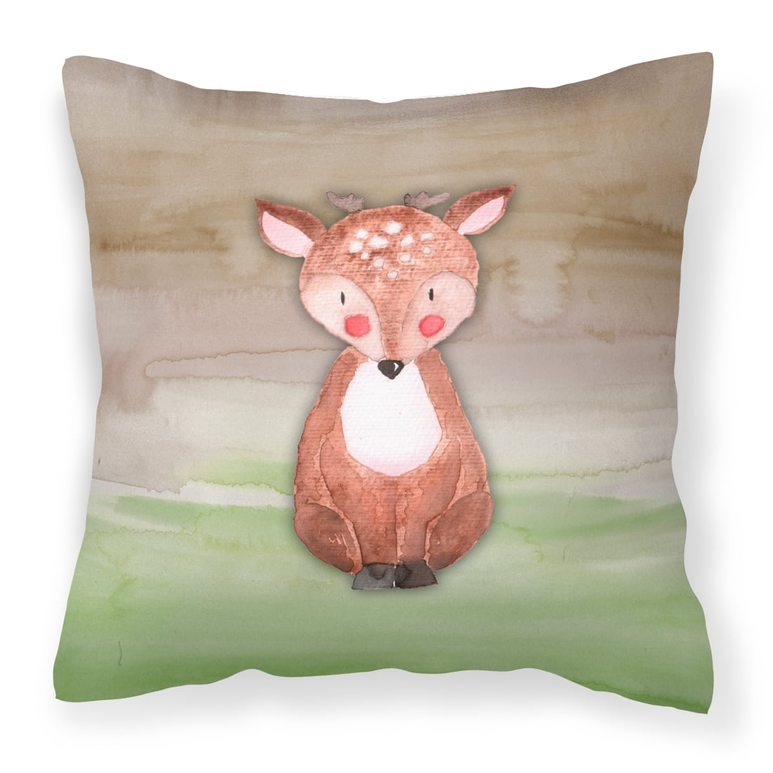 Picture of Carolines Treasures BB7442PW1818 Baby Deer Watercolor Fabric Decorative Pillow