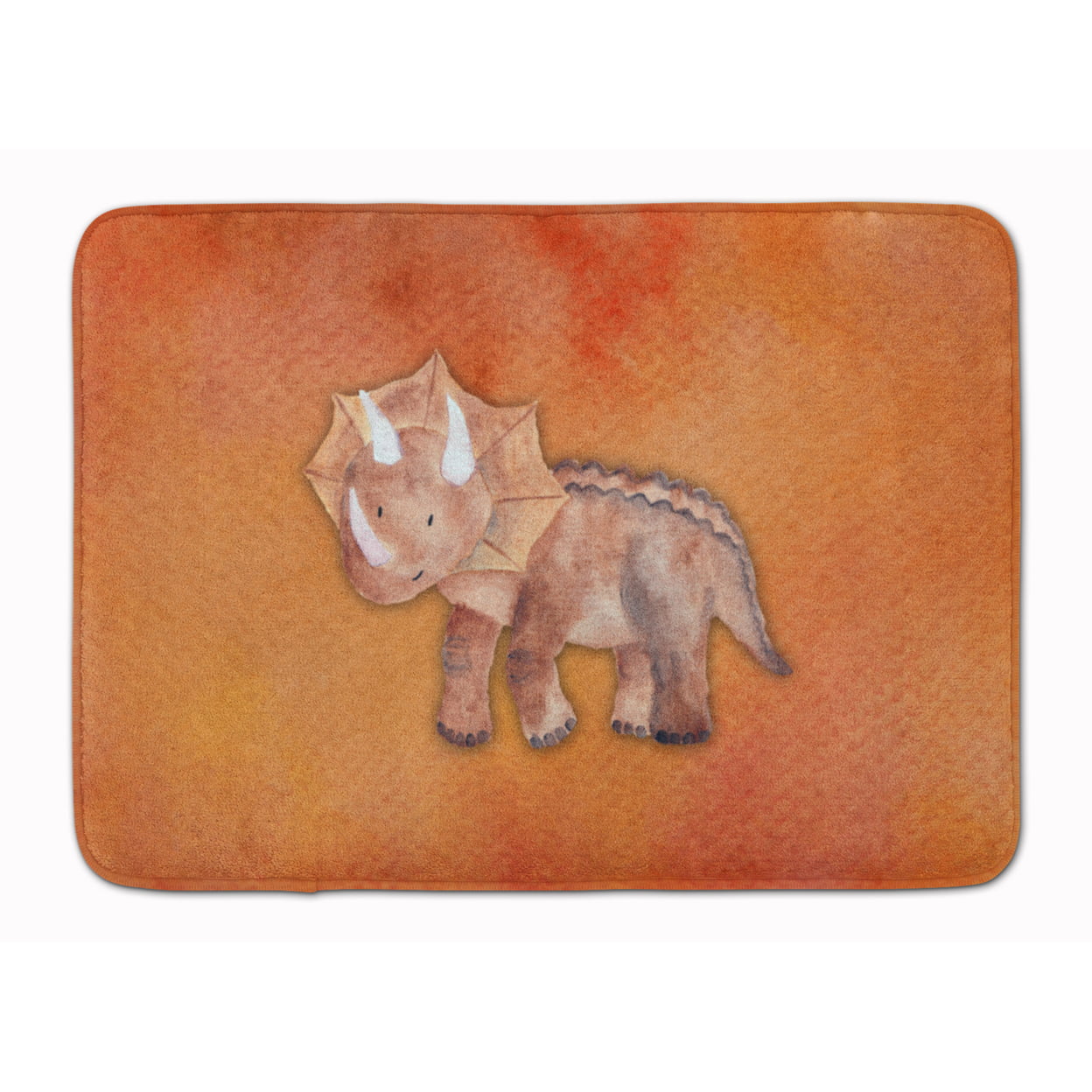BB7403RUG Triceratops Watercolor Machine Washable Memory Foam Mat