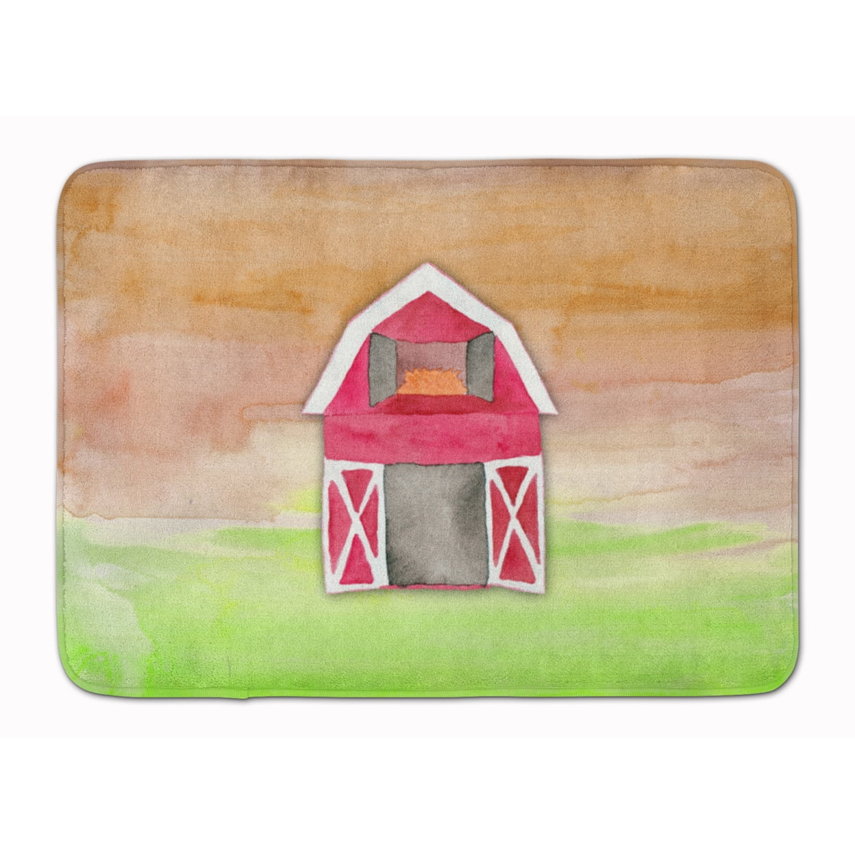 BB7409RUG Barn Watercolor Machine Washable Memory Foam Mat
