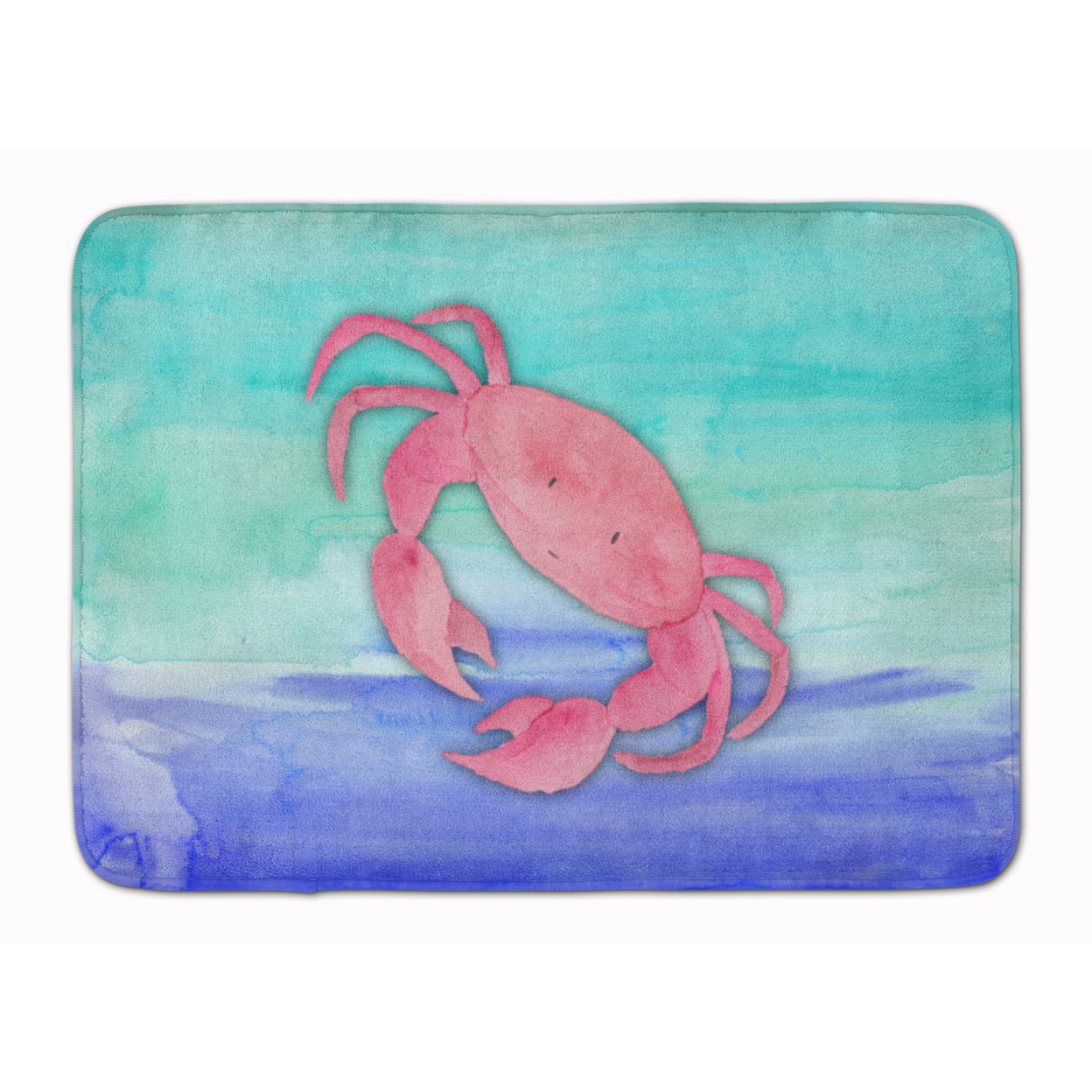 BB7420RUG Crab Watercolor Machine Washable Memory Foam Mat