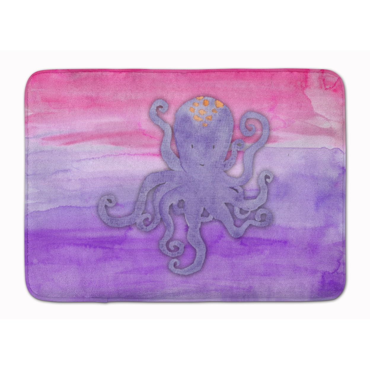 BB7424RUG Octopus Watercolor Machine Washable Memory Foam Mat