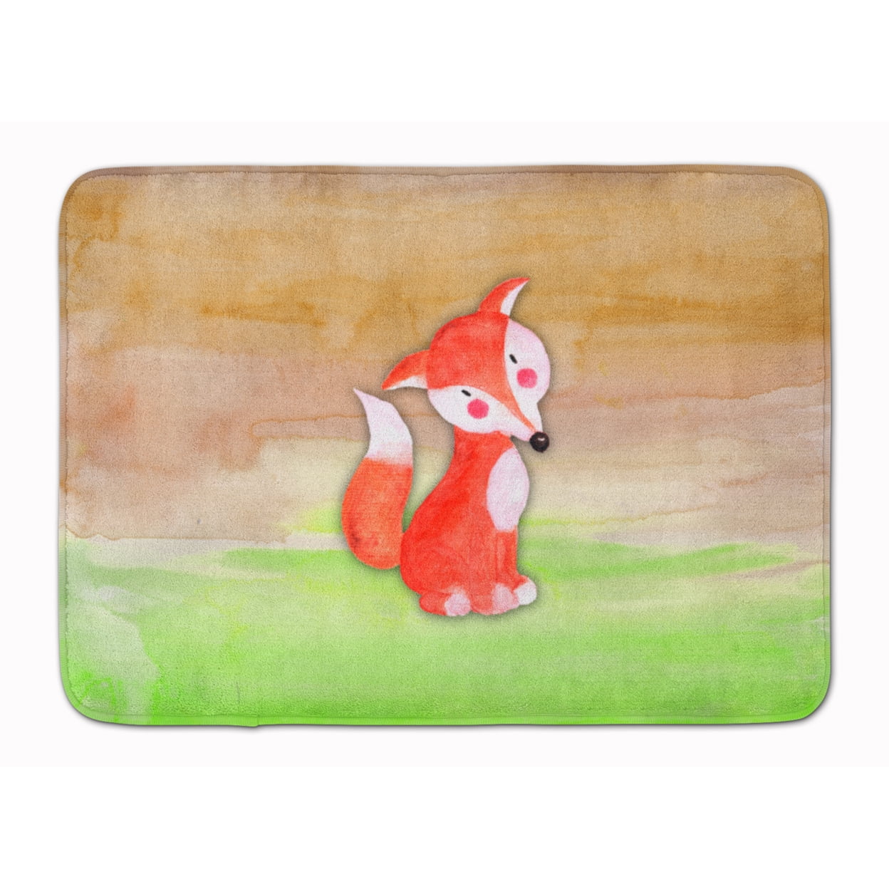 Picture of Carolines Treasures BB7436RUG Fox Watercolor Machine Washable Memory Foam Mat