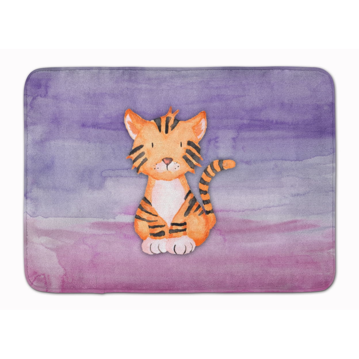 Picture of Carolines Treasures BB7444RUG Tiger Cub Watercolor Machine Washable Memory Foam Mat