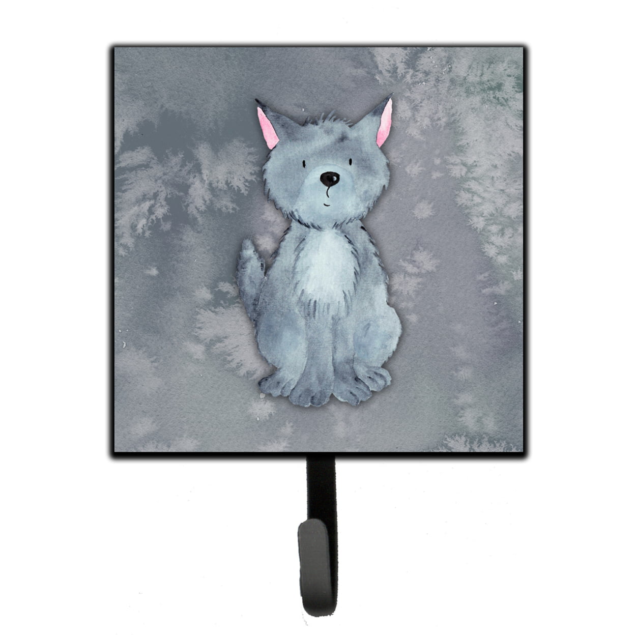 Wolf Watercolor Leash or Key Holder
