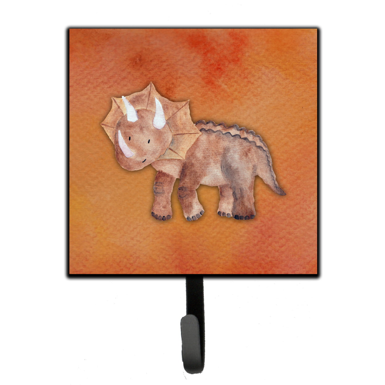 Triceratops Watercolor Leash or Key Holder