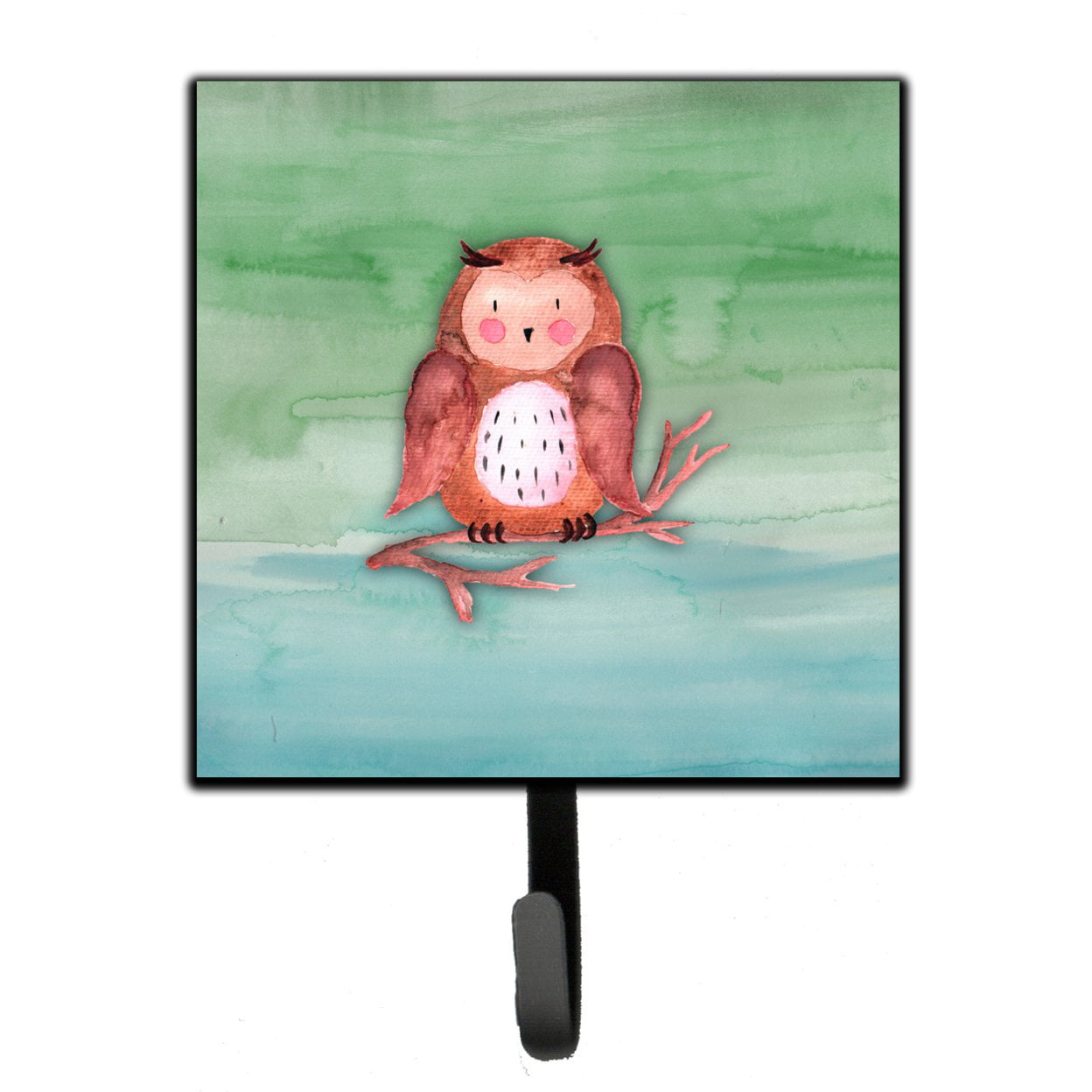 Picture of Carolines Treasures BB7443SH4 Brown Owl Watercolor Leash or Key Holder