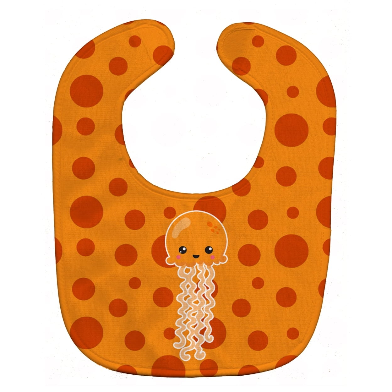 Ocean Jellyfish Orange Baby Bib