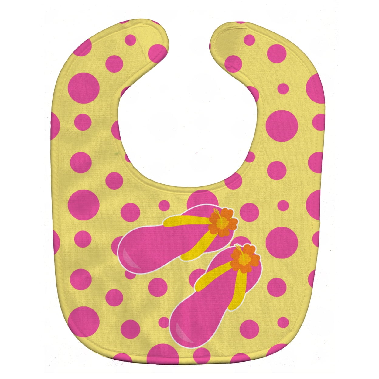 Beach Pink Flip Flops Baby Bib