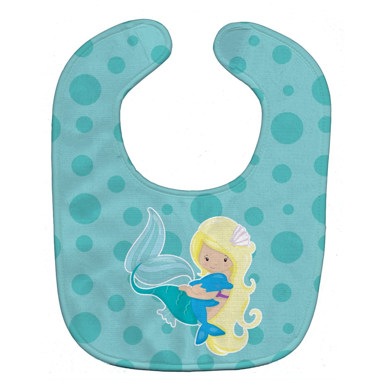 Beach Mermaid Blue Baby Bib