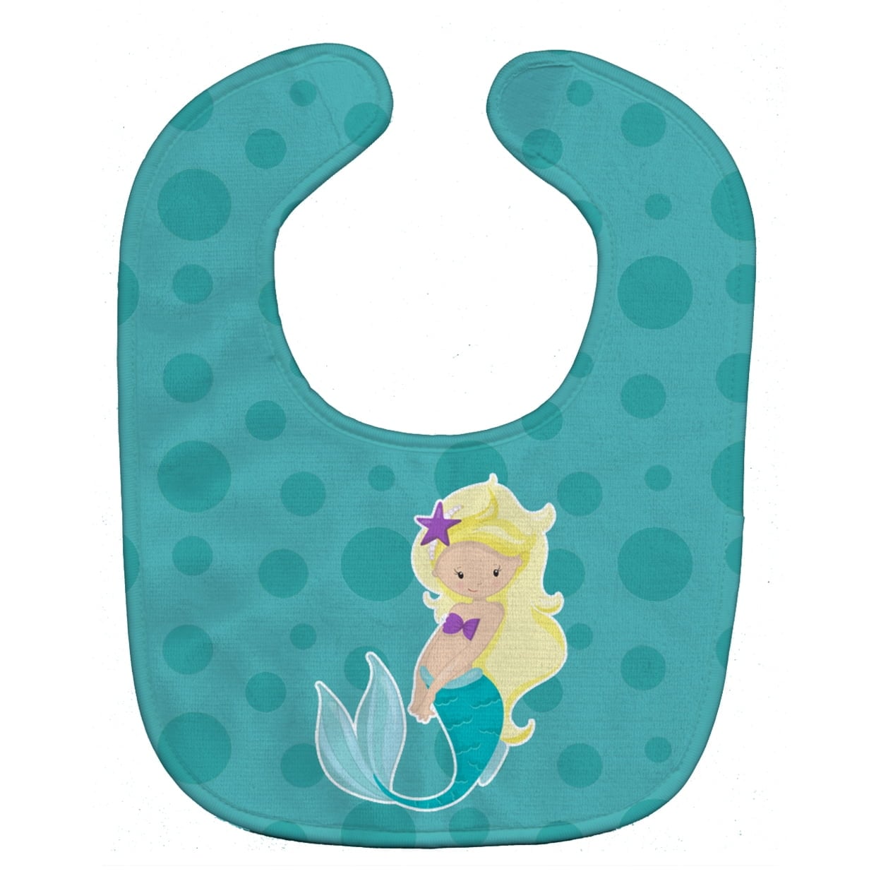 Beach Mermaid Blonde Hair Baby Bib