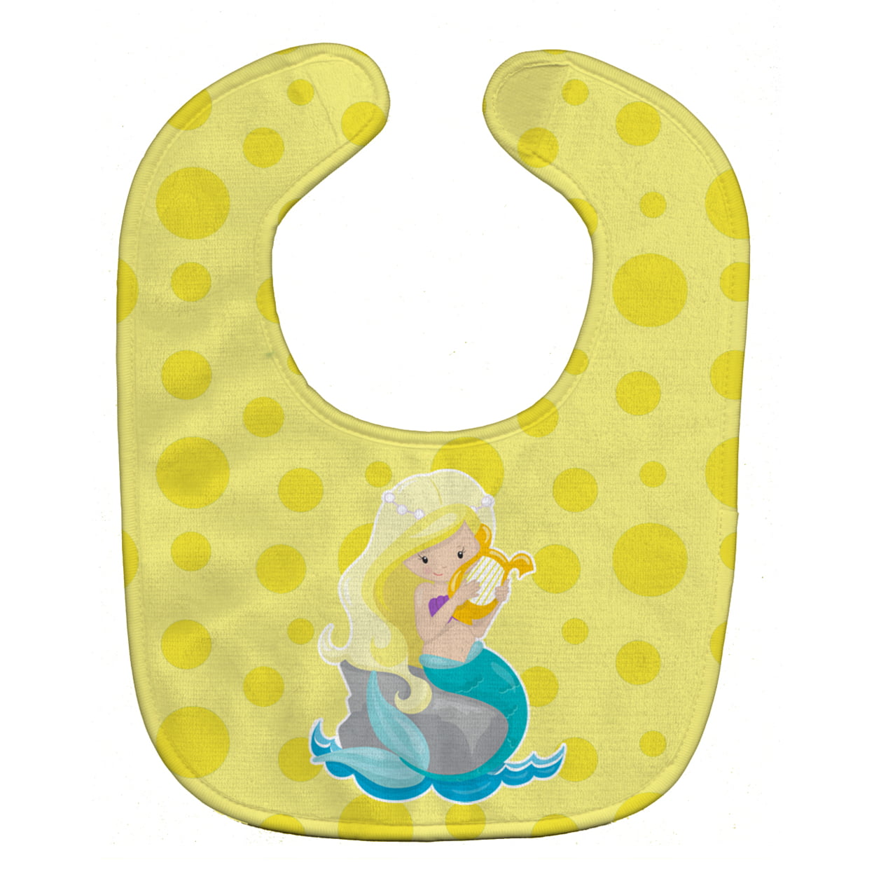 Beach Mermaid Blonde Hair Baby Bib