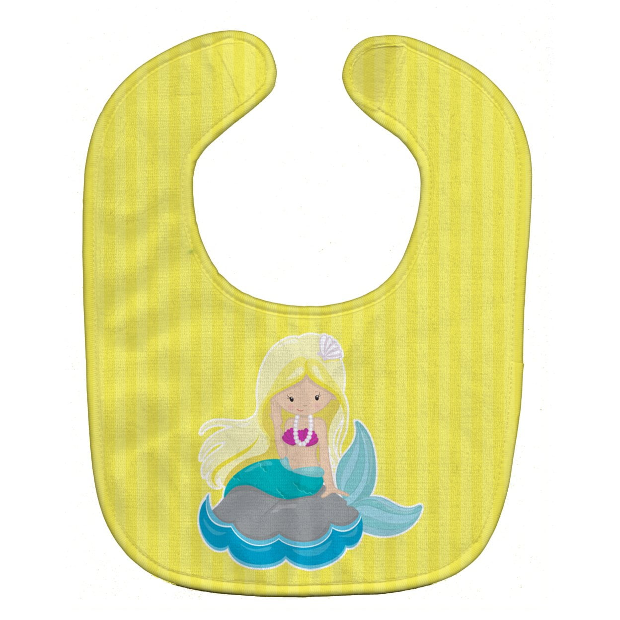Beach Mermaid Blonde Hair Baby Bib