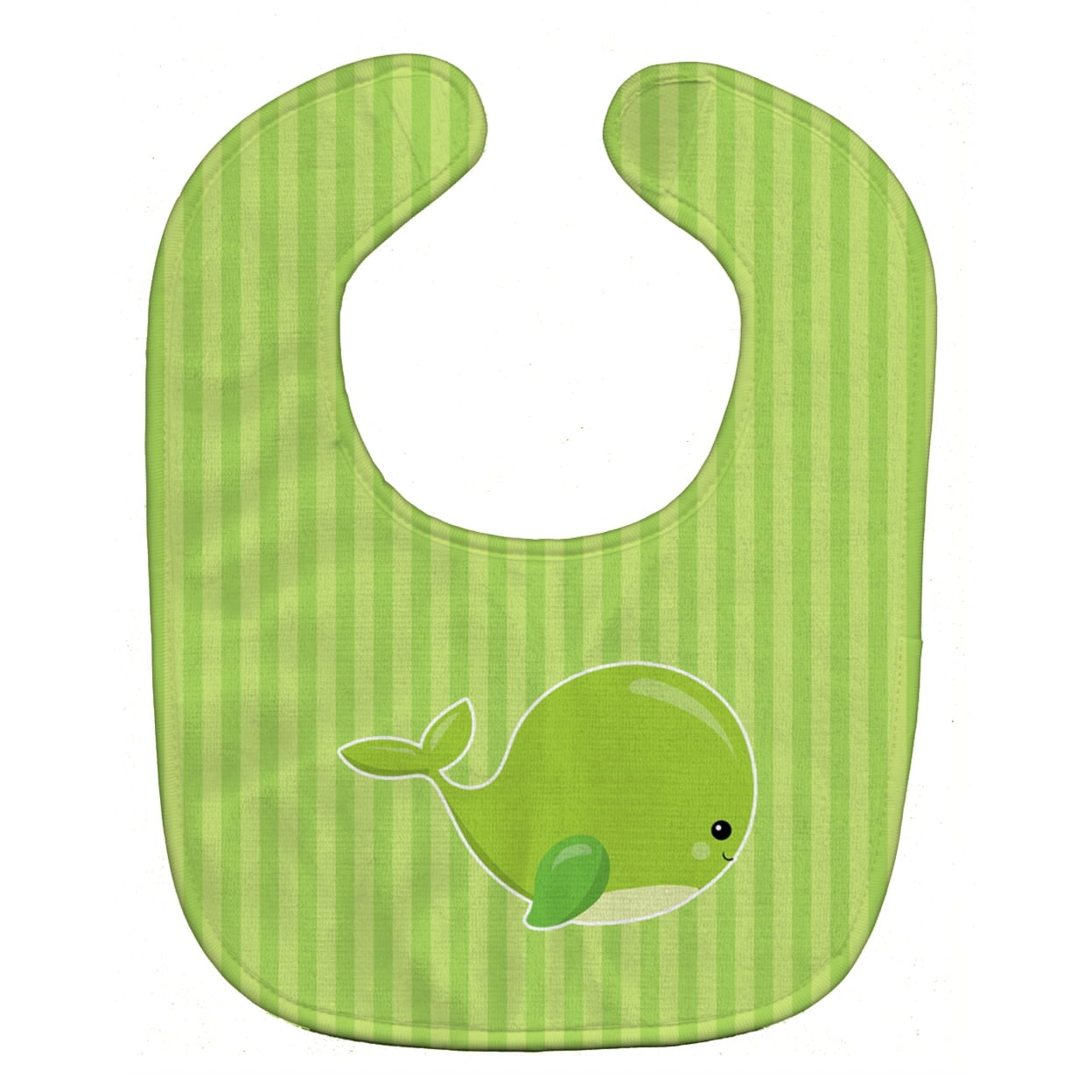 Nautical Whale Green Baby Bib