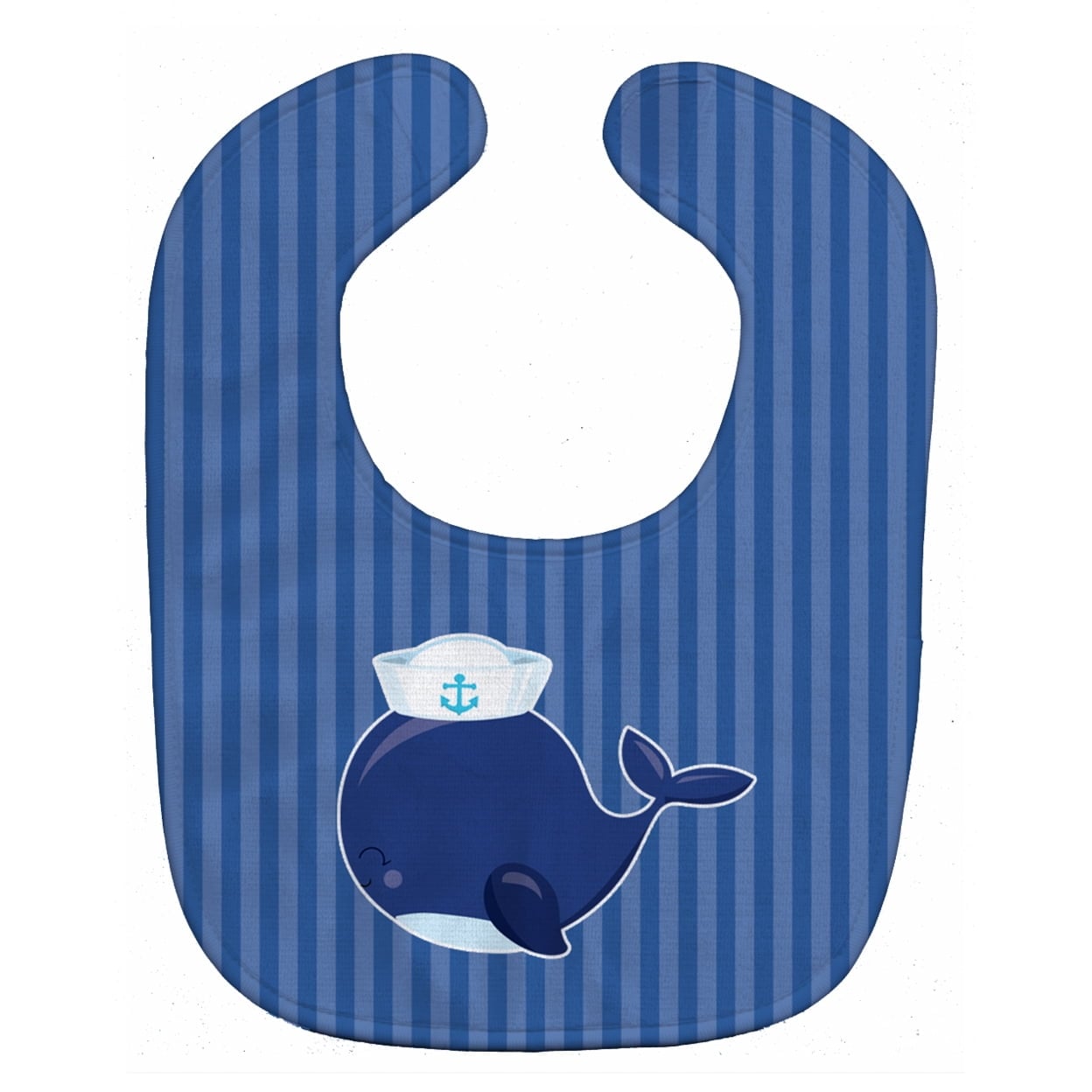 Nautical Whale Blue Baby Bib