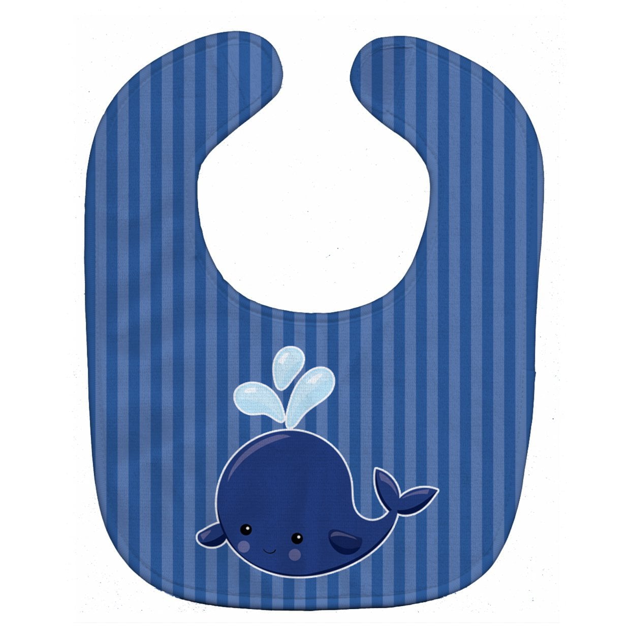 BB8885BIB Nautical Whale Blue Baby Bib