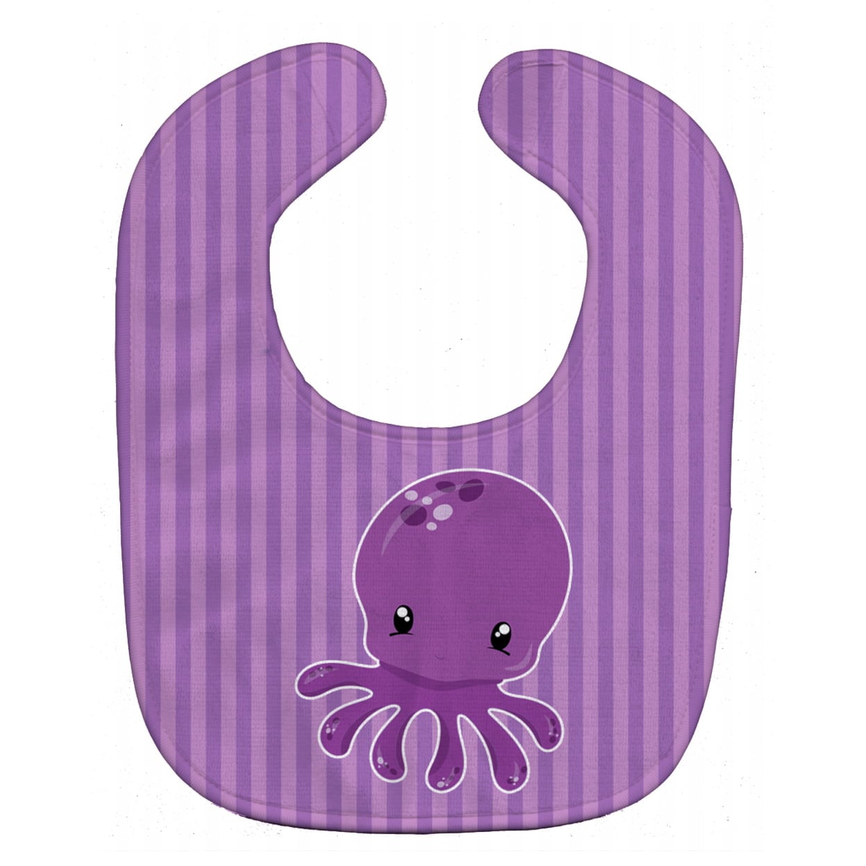 Nautical Purple Octopus Baby Bib