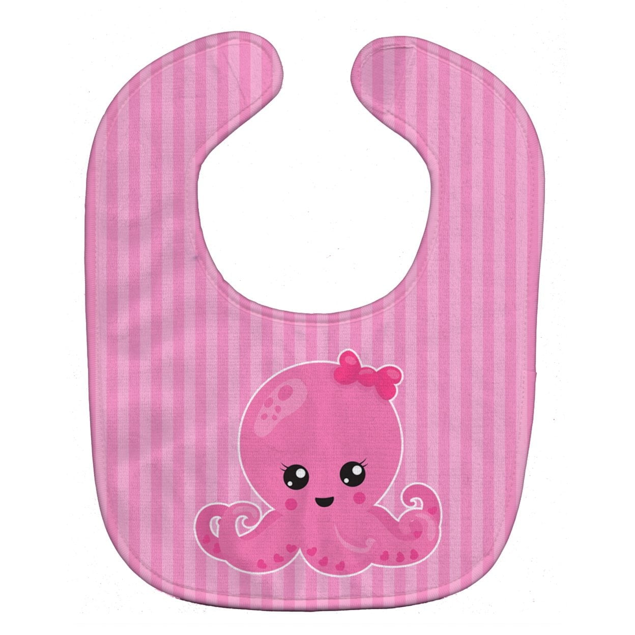 Nautical Pink Octopus Baby Bib