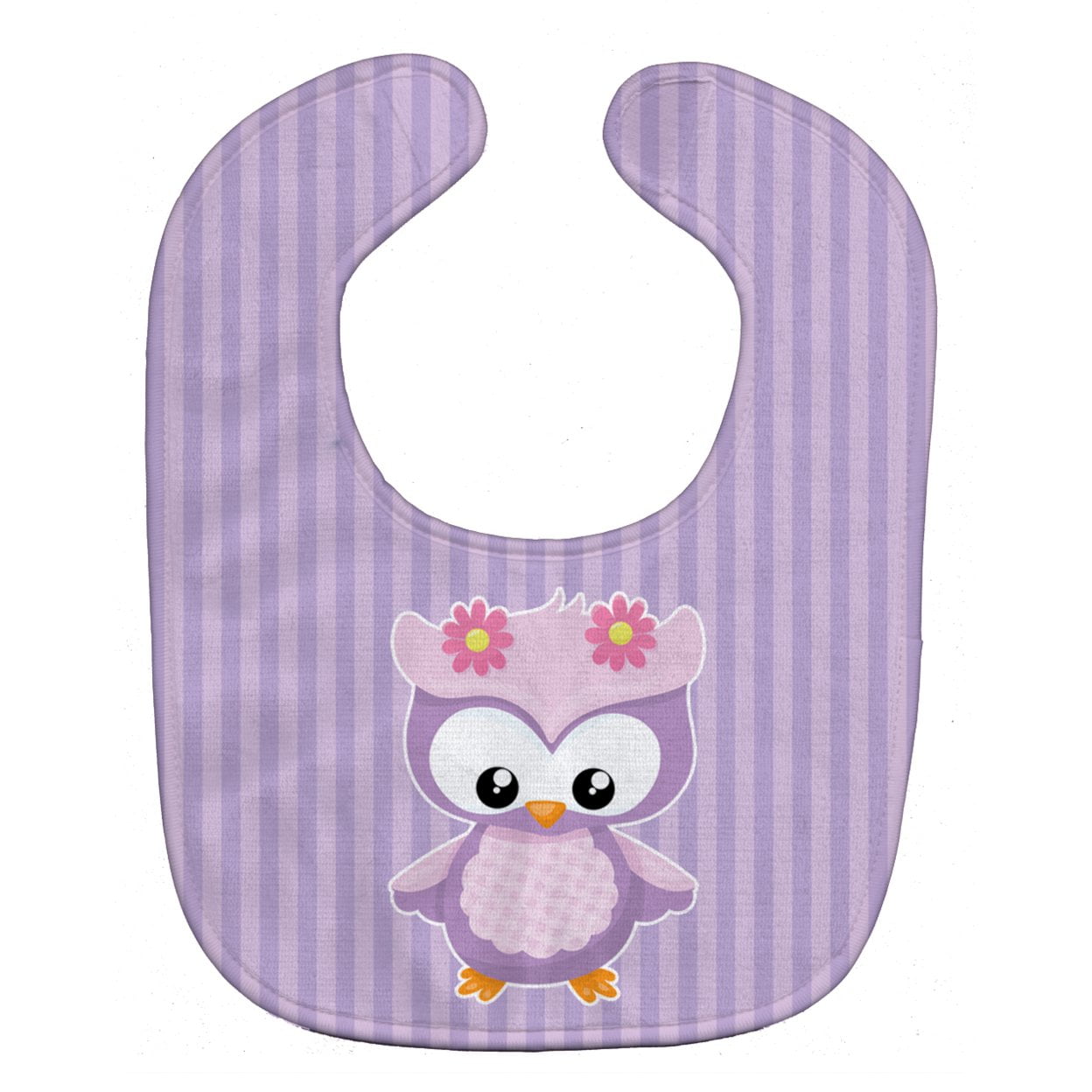 Girl Bird on Purple Baby Bib