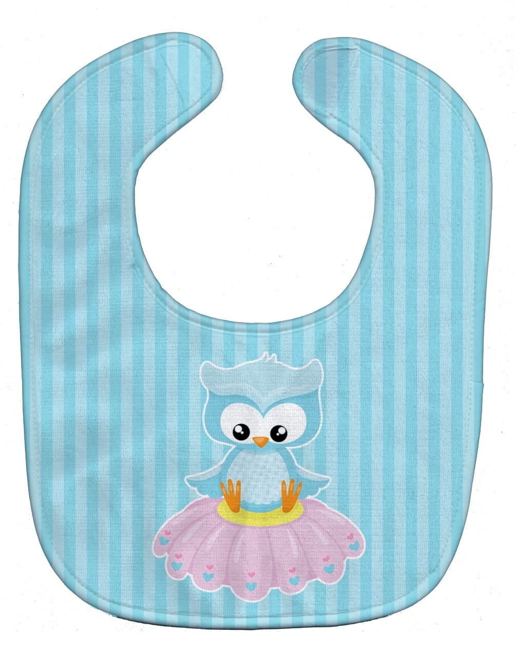 Girl Bird on Blue Baby Bib